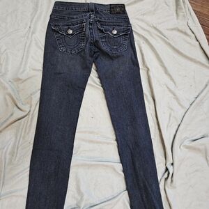 True Religion Dark Blue Straight Leg Jeans